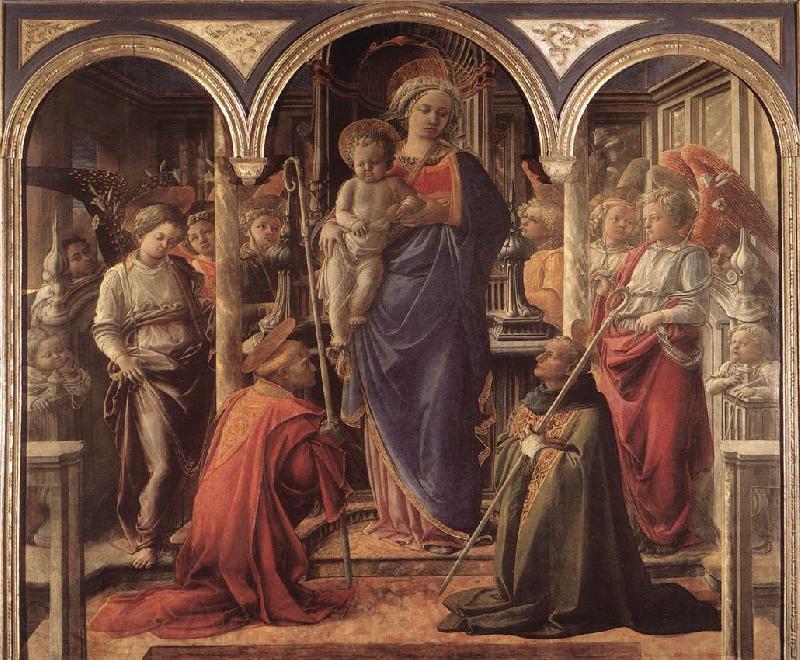 LIPPI, Fra Filippo Adoration of the Child with Saints g France oil painting art